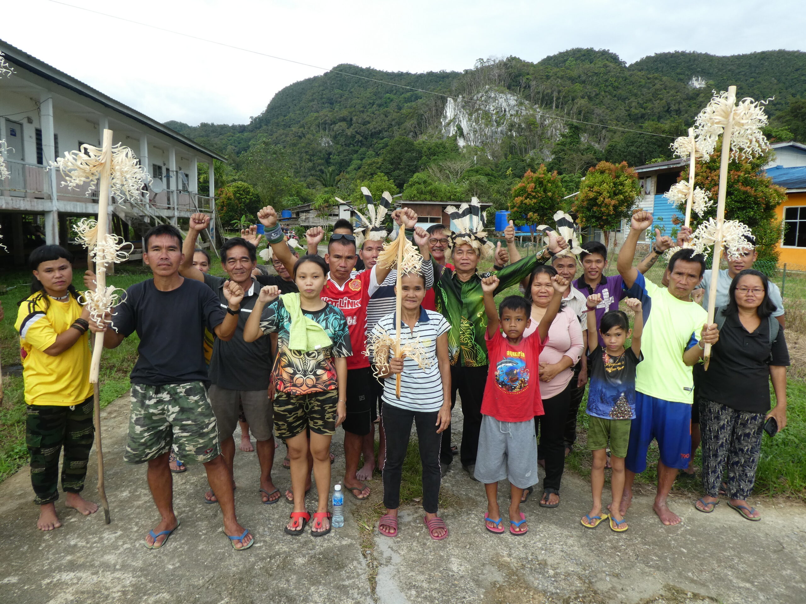 Community gathering in Borneo
